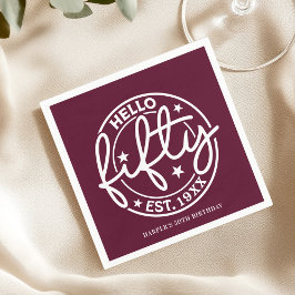 Hallo Bourgondië 50e verjaardag Servet