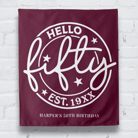 Hallo Bourgondië 50e verjaardag Wandkleed