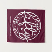 Hallo Bourgondië 50e verjaardag Wandkleed (Voorkant (horizontaal))