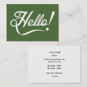 hallo - boven visitekaartje (Voorkant / Achterkant)