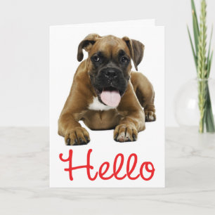 hallo Boxer Puppy Dog - Denk aan jou, liefde Kaart