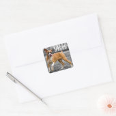 Hallo Boxer Puppy Hondengroet Vierkante Sticker (Envelop)