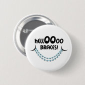 hallo Braces Blue Ronde Button 5,7 Cm (Voorkant /achterkant)