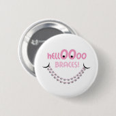 hallo Braces Roze Ronde Button 5,7 Cm (Voorkant /achterkant)
