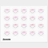 hallo Braces Roze Ronde Sticker (Vel)