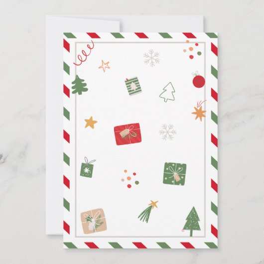 Hallo Brief van je kerstelfjes Kaart (Achterkant)