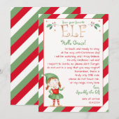 Hallo Brief van je meisje Elf Kaart (Voorkant / Achterkant)