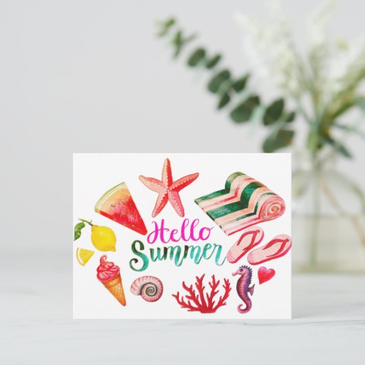 hallo briefkaart (Staand voorkant)