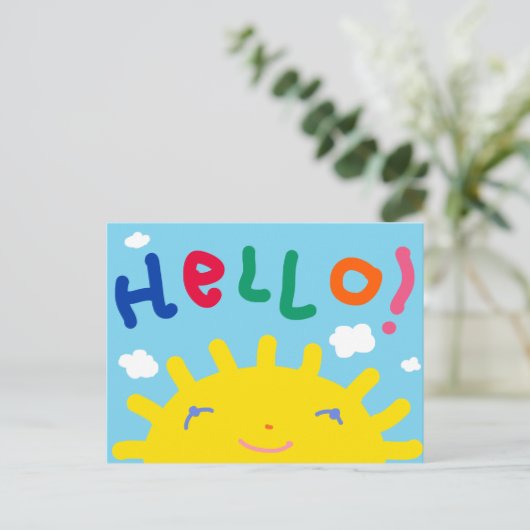 hallo briefkaart (Staand voorkant)