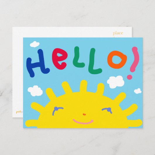 hallo briefkaart (Voorkant / Achterkant)