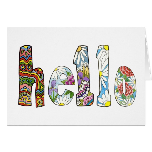 hallo briefkaart (Voorkant Horizontaal)