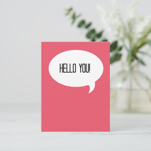 hallo. briefkaart (Staand voorkant)