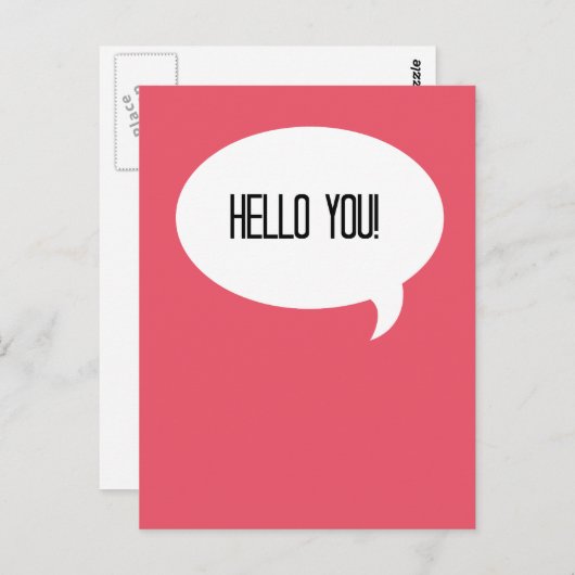 hallo. briefkaart (Voorkant / Achterkant)