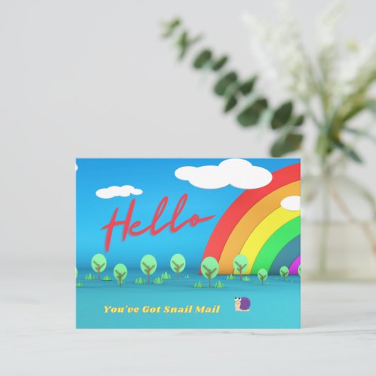 hallo briefkaart (Staand voorkant)