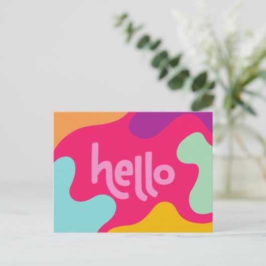 hallo briefkaart (Staand voorkant)