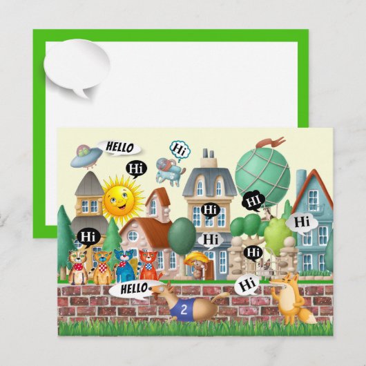 Hallo Briefkaart (Voorkant / Achterkant)