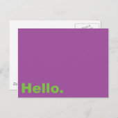 hallo. briefkaart (Voorkant / Achterkant)