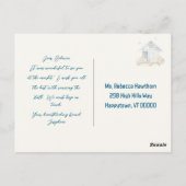 Hallo Briefkaart blue coop chicken farming (Achterkant)