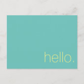 hallo, Briefkaart. Briefkaart (Voorkant)