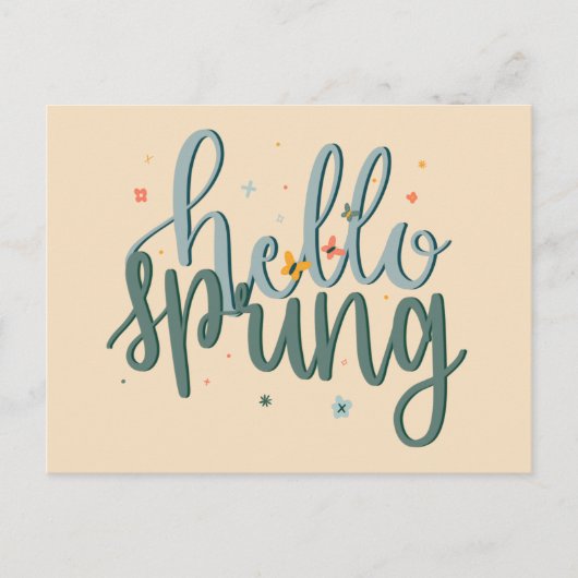 hallo Briefkaart met handschrift (Voorkant)