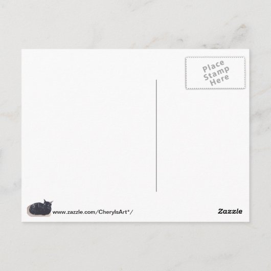 Hallo Briefkaart Resting Tortoise Shell Cat Painti (Achterkant)