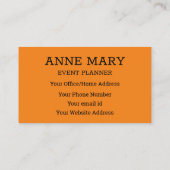 Hallo Bright Kleurrijke Typografie Custom Sinaasap Visitekaartje (Achterkant)