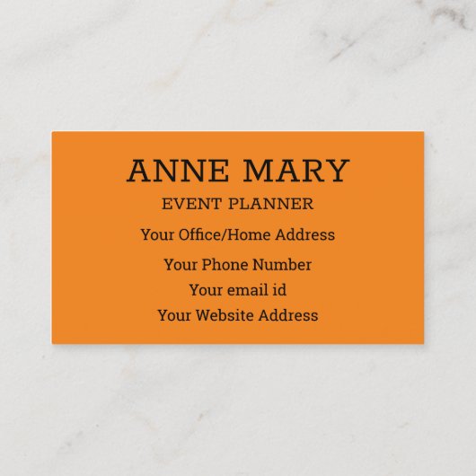 Hallo Bright Kleurrijke Typografie Custom Sinaasap Visitekaartje (Achterkant)