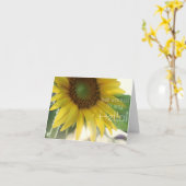"Hallo!" Bright Sunflower Photo Notecard Kaart (Gele Bloem)