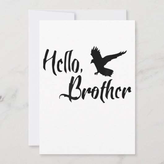 Hallo Broer Voor Zus Broer Aankondiging (Voorkant)