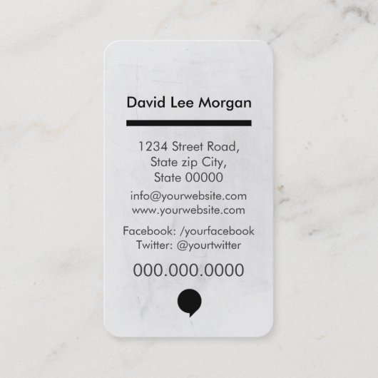 hallo / Bubble chat Visitekaartje (Achterkant)