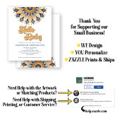 HALLO BUDGET Baby Blauw Goud Retro Baby shower