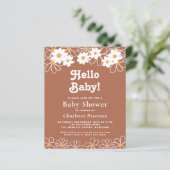 Hallo Budget Baby Daisy Baby shower Invitation (Staand voorkant)