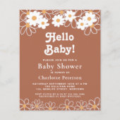 Hallo Budget Baby Daisy Baby shower Invitation (Voorkant)