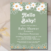 Hallo Budget Baby Daisy Baby shower Invitation