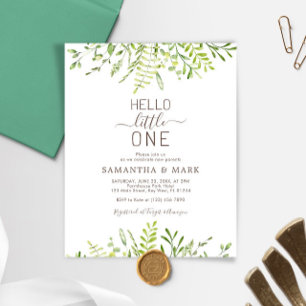 Hallo Budget   Little One Baby shower Invitation