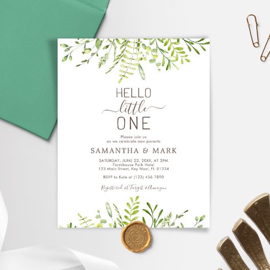Hallo Budget | Little One Baby shower Invitation