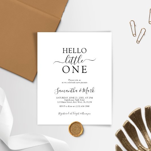 Hallo Budget | Little One Baby shower Invitation