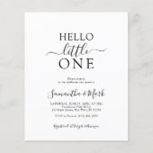 Hallo Budget | Little One Baby shower Invitation (Voorkant)