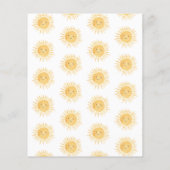 Hallo Budget | Sunshine Baby shower Invitation (Achterkant)