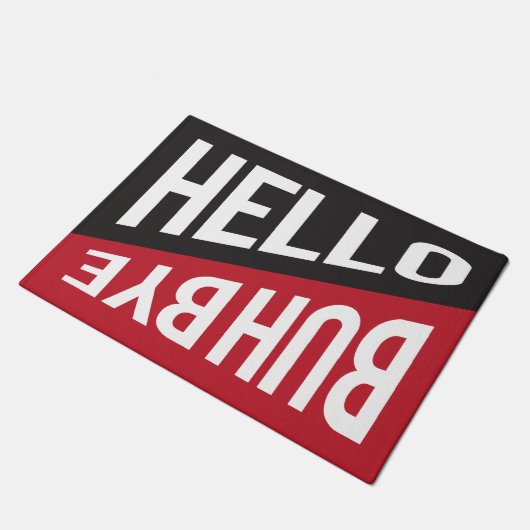 hallo / Buh Dag ... Binnenkort Deurmat (Schuin)