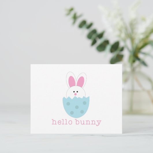 hallo Bunny Briefkaart (Staand voorkant)