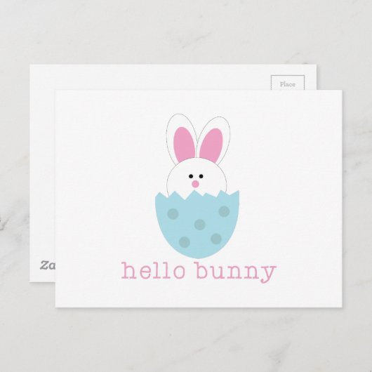 hallo Bunny Briefkaart (Voorkant / Achterkant)