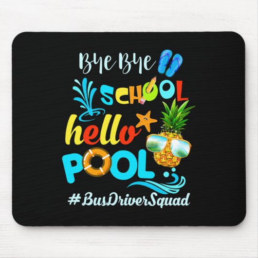 Hallo #busdriversquad Bye Bye School Muismat (Voorkant)