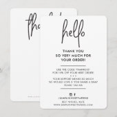 HALLO BUSINESS DANK U modern eenvoudig Bedankkaart (Voorkant / Achterkant)