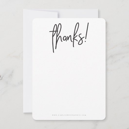 HALLO BUSINESS DANK U modern eenvoudig Bedankkaart (Achterkant)