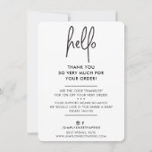 HALLO BUSINESS DANK U modern eenvoudig Bedankkaart (Voorkant)