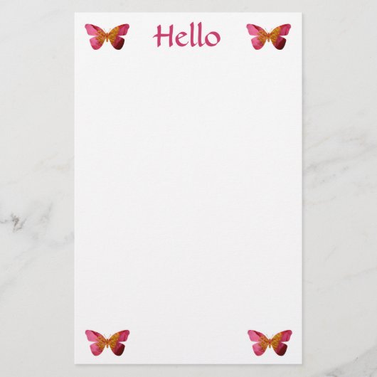 hallo, butterflies briefpapier (Voorkant)