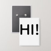 HALLO! BUTTON (Voorkant / Achterkant)