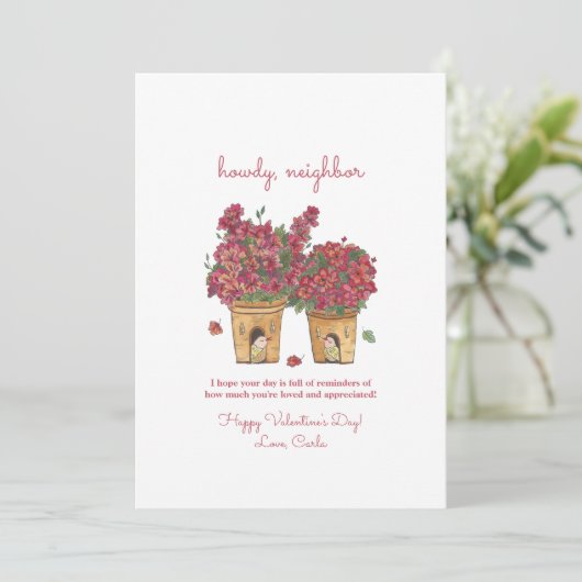 Hallo Buurman Valentijnsdag Wenskaart Feestdagenkaart (Staand voorkant)