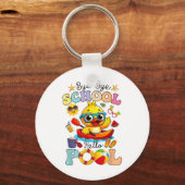 Hallo Bye Bye School Zwembad Zomer Break Grappig E Sleutelhanger (Voorkant)